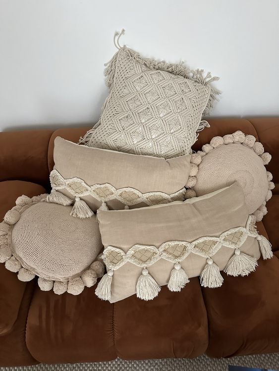 kissen-set-beige-kaufen-auf-ricardo