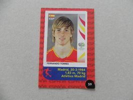 Orginal Panini Fussball Sammelbild Spanien Fernando Torres