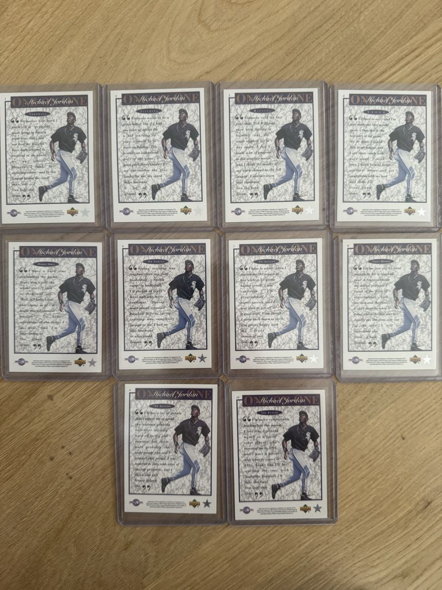 Jordan Cartes à collectionner: Michael Jordan Upper Deck Baseball Card Set 10 Cards – D'occasion à Founex par egz_58qz 3