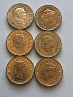 Lot mit 6 Stk. 5 Rp. (1987 - 1992)