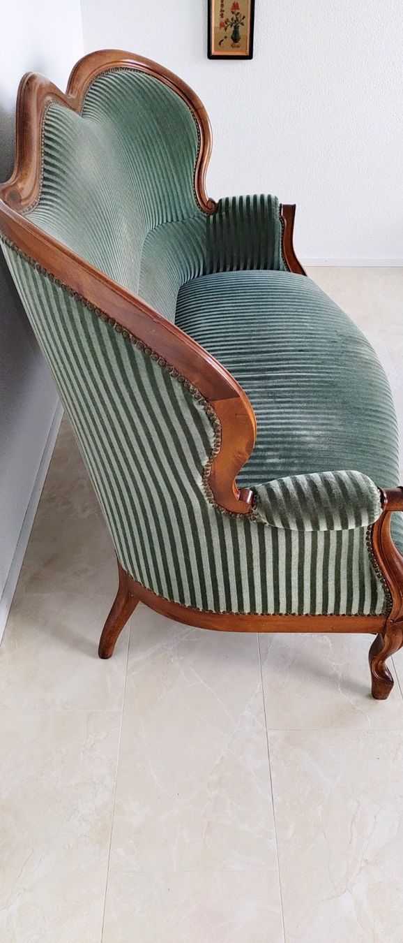 Divani: Louis Philippe Sofa, Sessel und 6 x Stühlen. Set – Usato da Schaffhausen venduto da gbsh2013 1