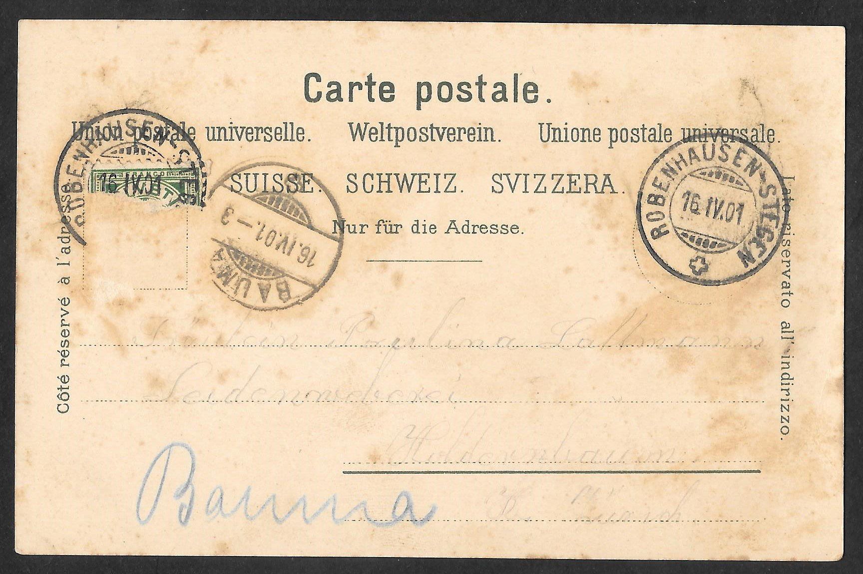 Cartoline postali: Wetzikon farbige Lithografie 5 Bilder – Usato da Olten venduto da clotaldi 1