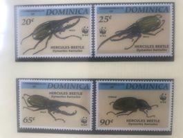 Dominica 1994 WWF Satz Herkuleskäfer postfrisch