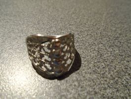 Ring silberfarbig, Herzchen