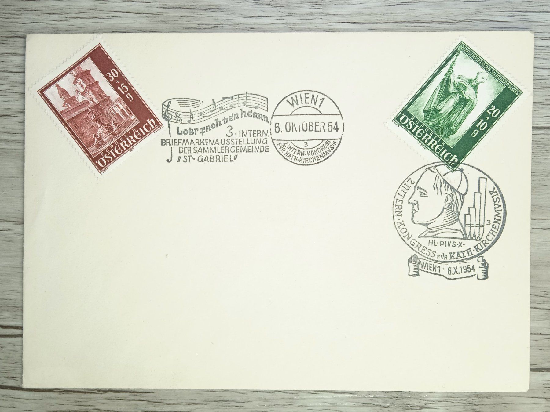 Alle Briefmarken: TR80 Enveloppe + Timbre Autriche 1954 – Gebraucht aus Cousset von Patrick_Collections
