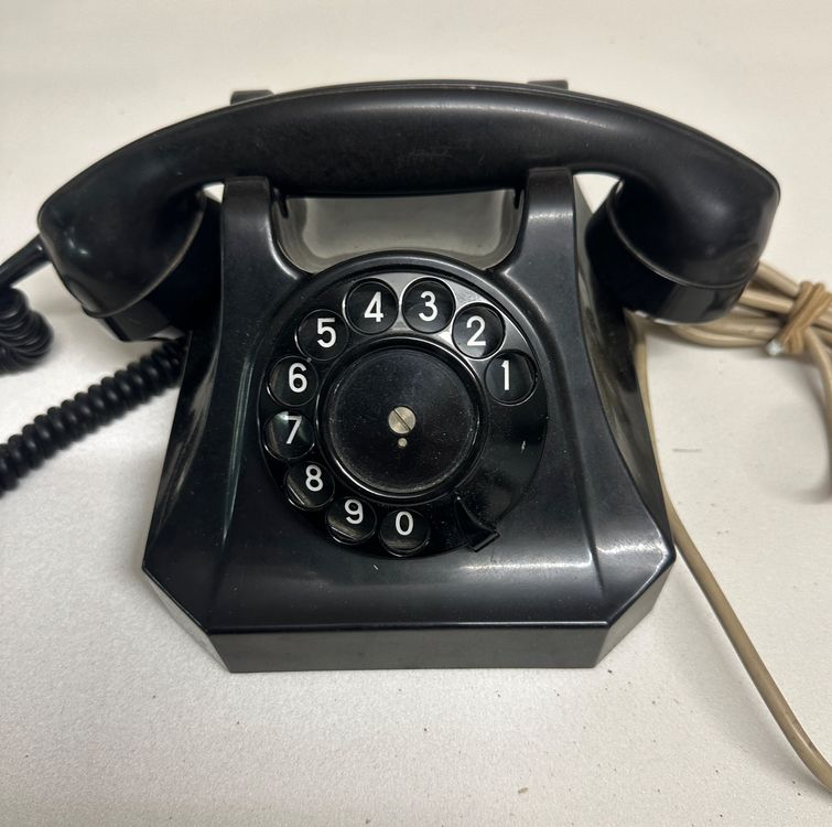 Schwarzes Bakelit Telefon, Retro Vintage 1