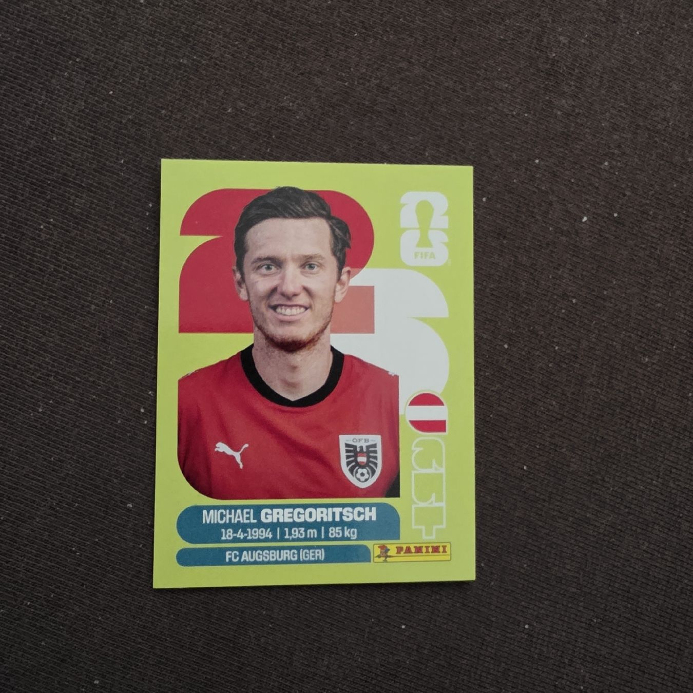 Panini Cartes à collectionner: Panini AUT19 Gregoritsch – Neuf avec emballage d'origine à Buchs AG par wickyjen88
