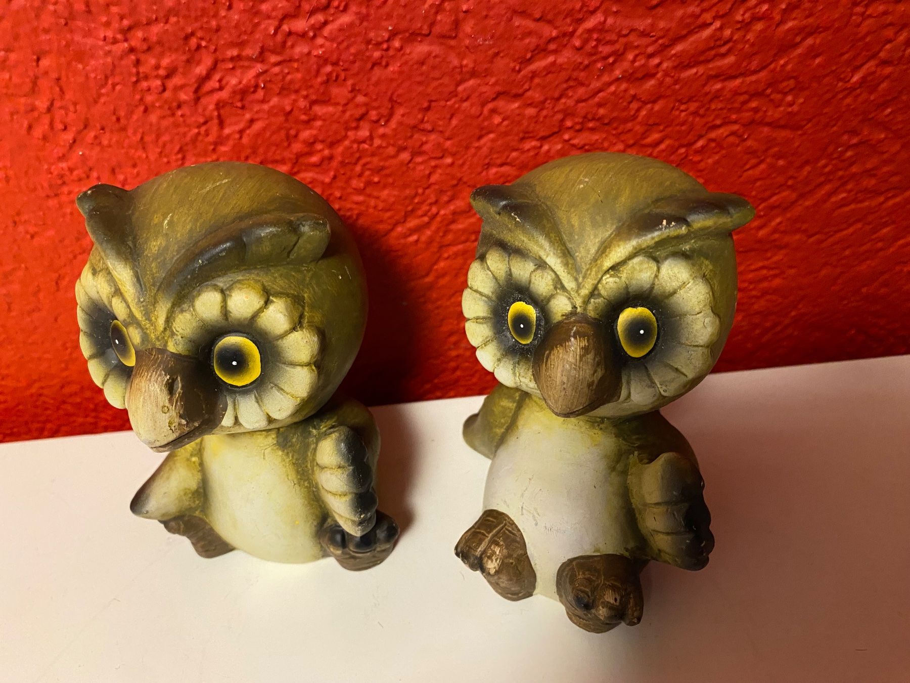 Statuette: Susses Eulen-Pärchen aus Keramik, – Nuovo e nell'imballaggio originale da Zäziwil venduto da Emlea 3