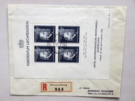 FL - 1938, R-Brief, Rheinberger - Block, TRIESENBERG > WIEN