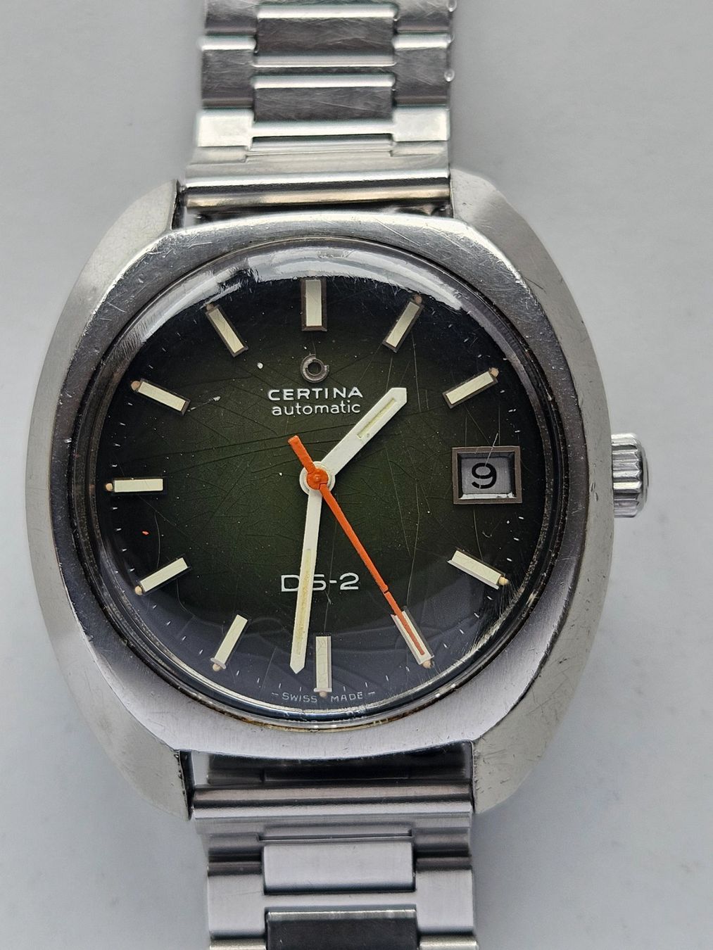 Certina Orologi: 295 Certina DS2 Automatic aus 1970 Grün – Usato da Berikon venduto da mmm21