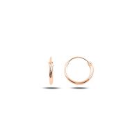 Ohrringe Creole 925 Silber roségold Klassiker filigran 10mm