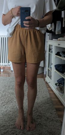 Lockere Crinkle- Shorts, Grösse S