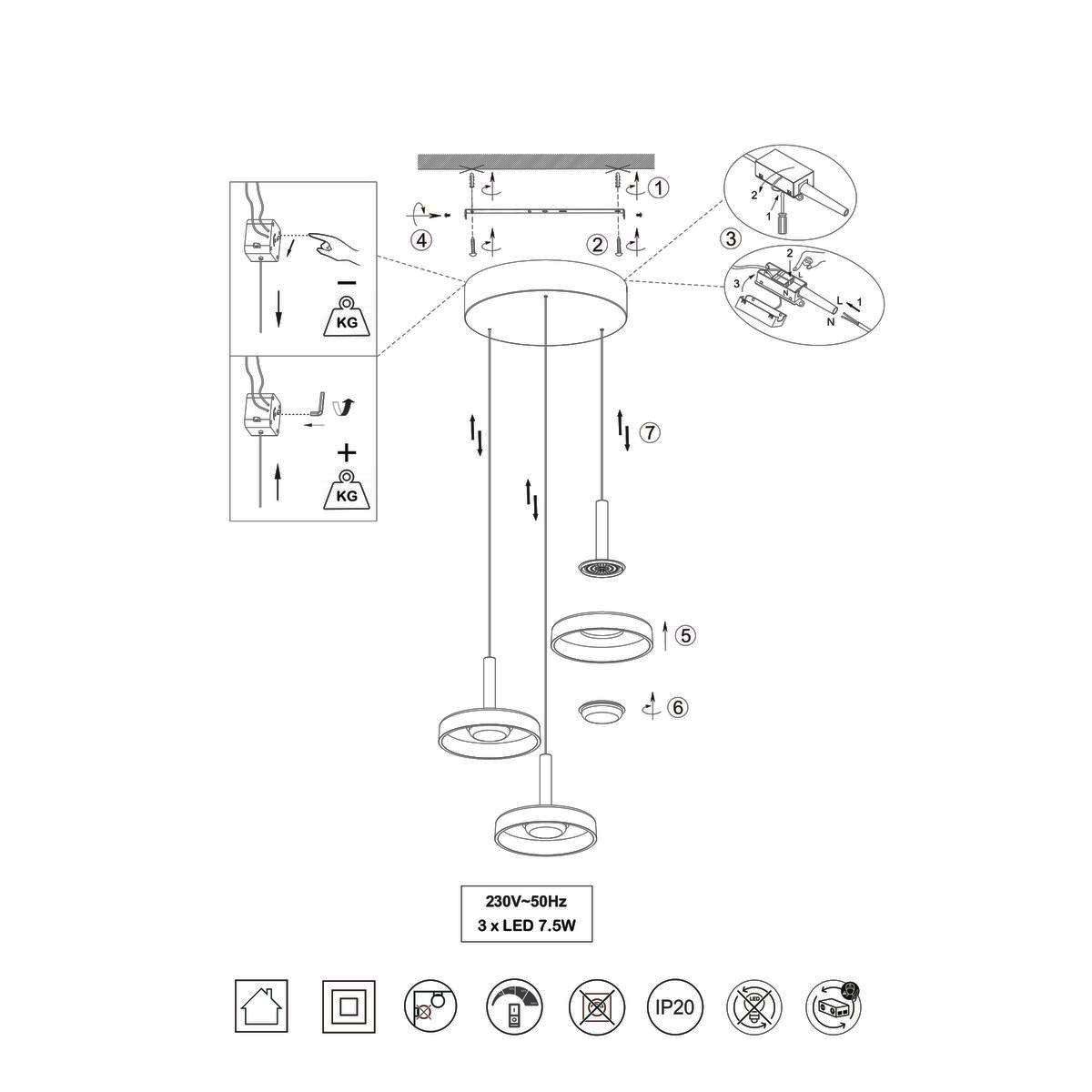 Lampadari & plafoniere: LED Pendelleuchte, Glas, 35 cm Ø – Nuovo (secondo la descrizione) da Kreuzlingen venduto da Smart-Light 8
