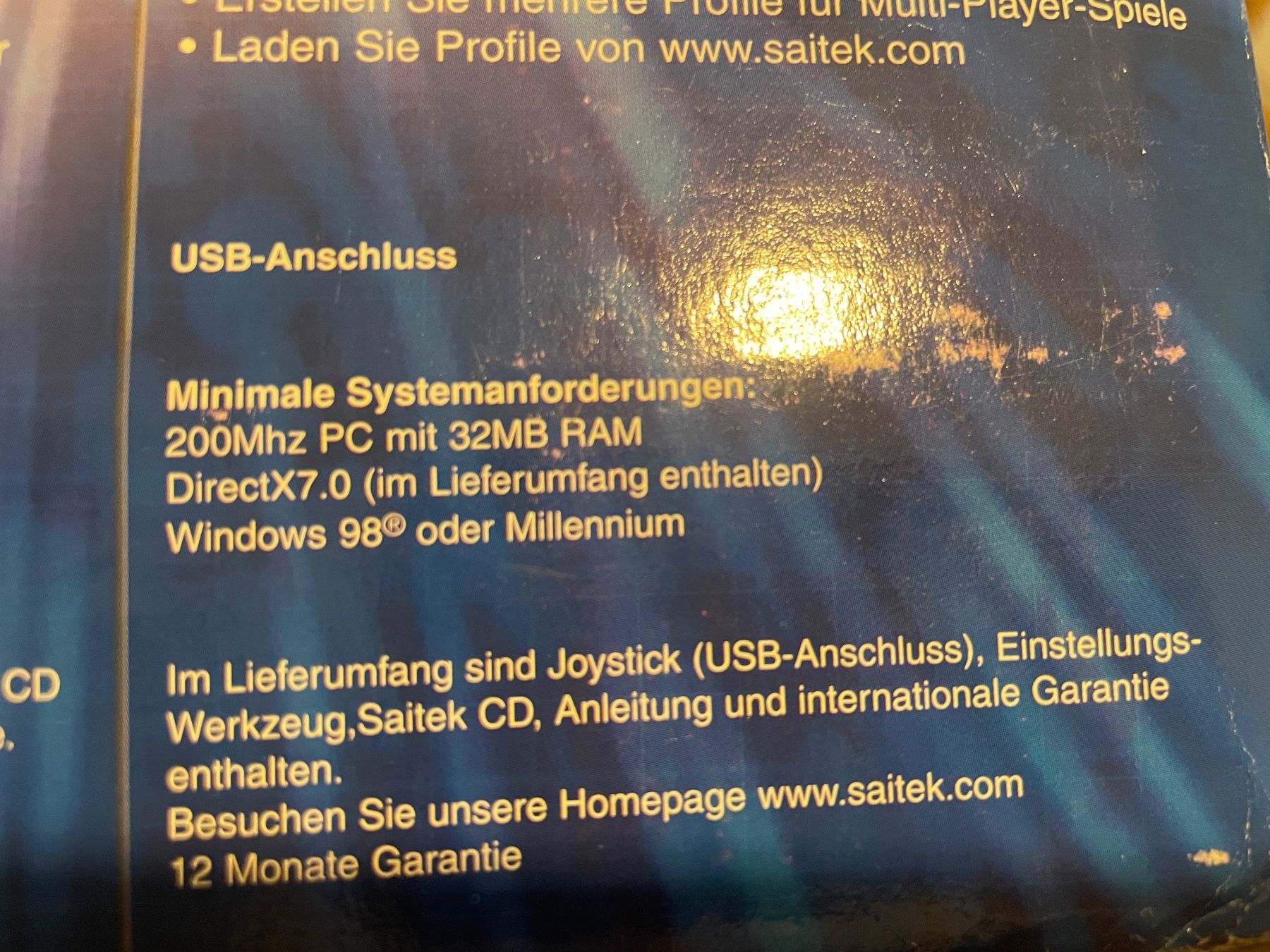 Controller: NEU Saitek Joystick 3D USB Gold – Nuovo e nell'imballaggio originale da Winterthur venduto da calbecht 4