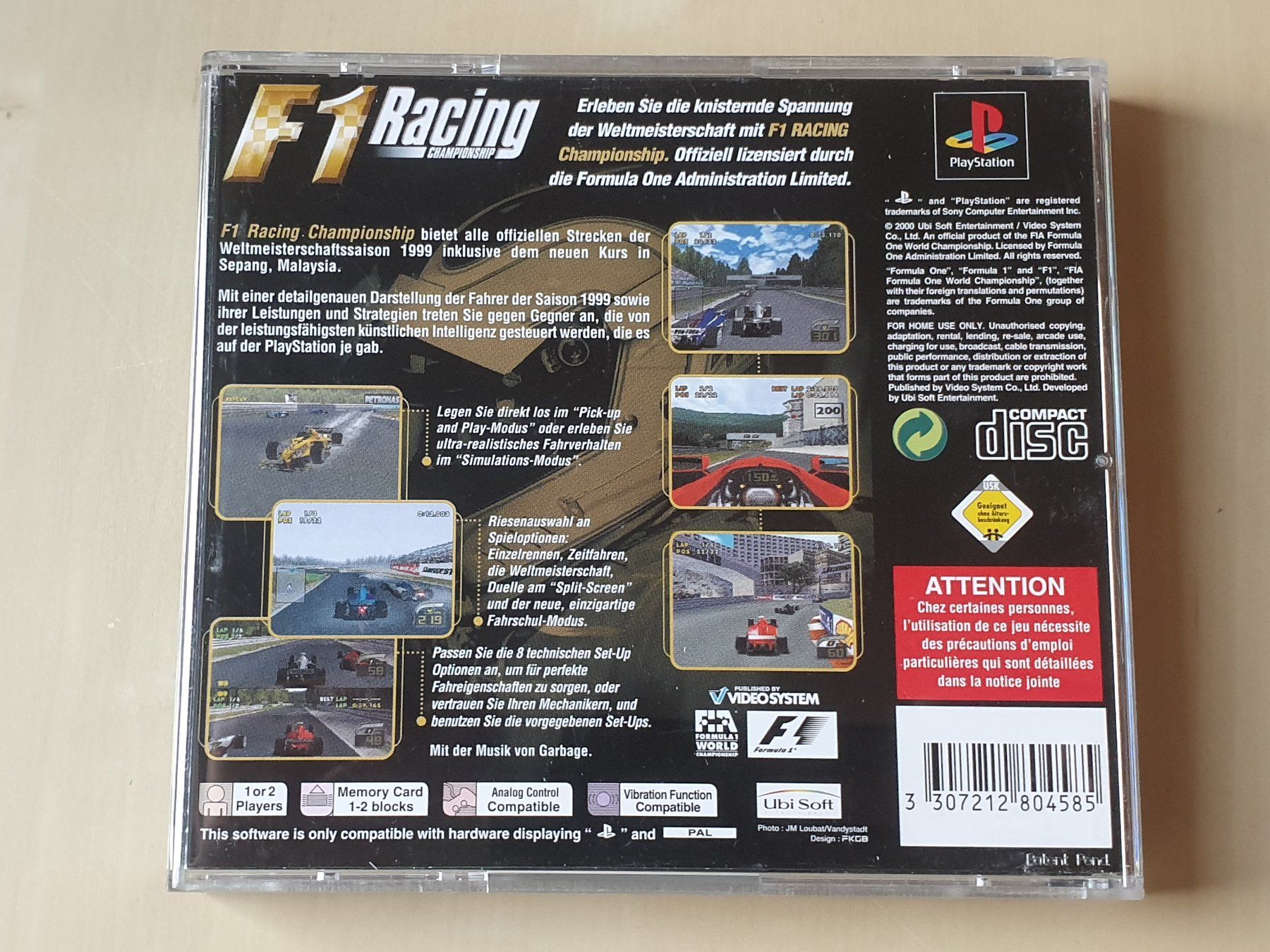 Sony Giochi: F1 Racing Championship – Usato da Stansstad venduto da collectorsshop 1