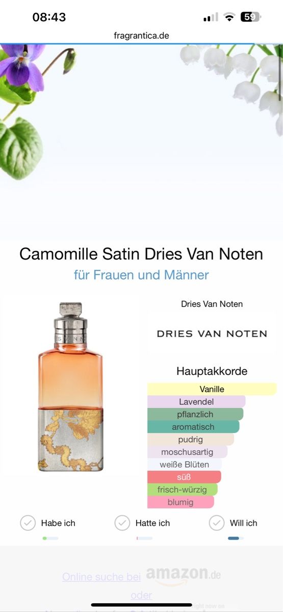 Profumi & Eau de Toilette: Dries Van Noten Camomile Satin, 5 ml – Usato da Sursee venduto da nri_sbv9 4