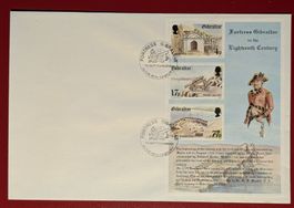 GIBRALTAR BRITISH EMPIRE FORTRESS BLOCK FDC 1983