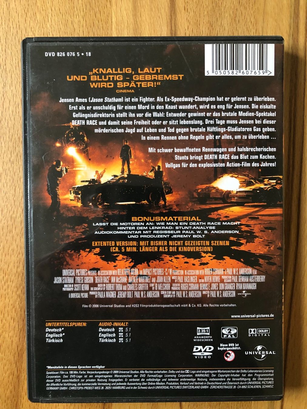 Tutti i DVDs: DVD Death Race Extended Version Jason Statham – Usato da Basel venduto da Dasbrauchstdu 3