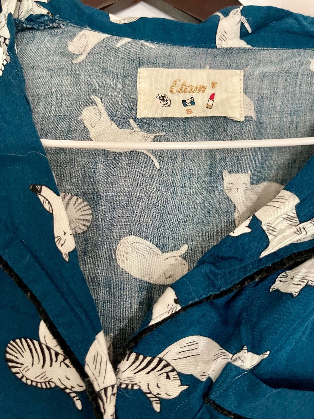 Etam Negligees & Pigiami: Pyjama Etam Chats en Coton – Usato da Genève venduto da Annilu 1