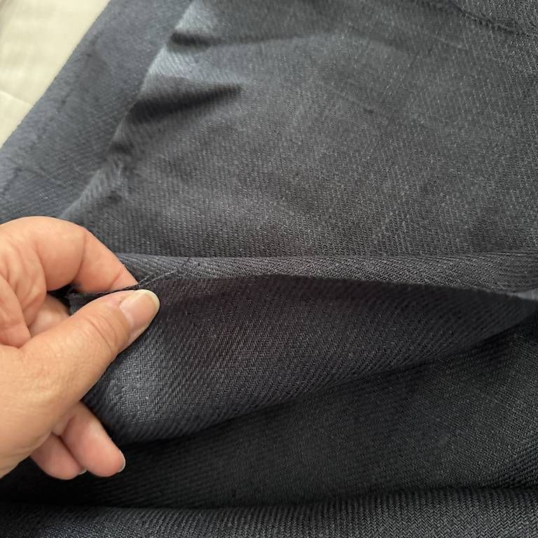 Stoffe: Stoff: Hanf-Leinen in bläulichem Grau – Neu und originalverpackt aus Muttenz von einfach-schoen 3