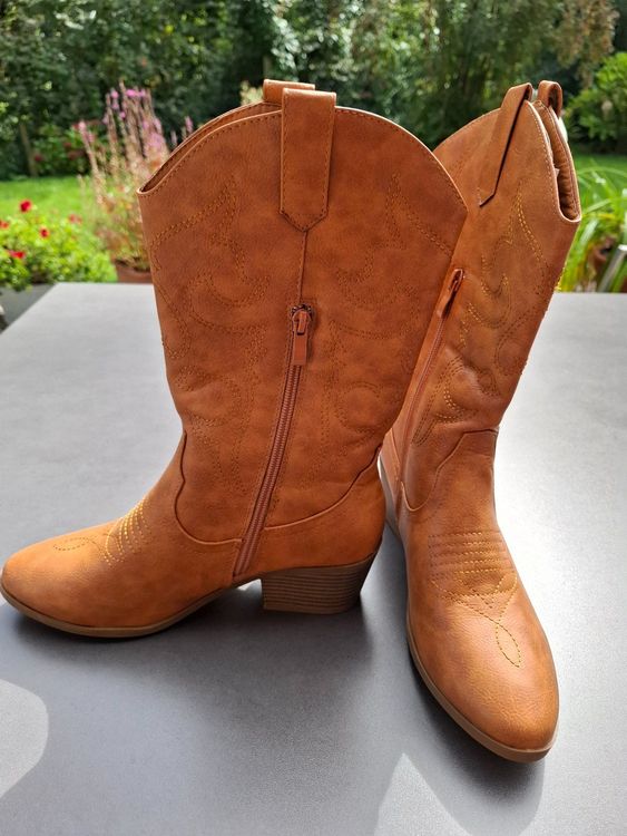 Western Cowboystiefel Gr 40 NEU Farbe Cognac Neu gem ss 