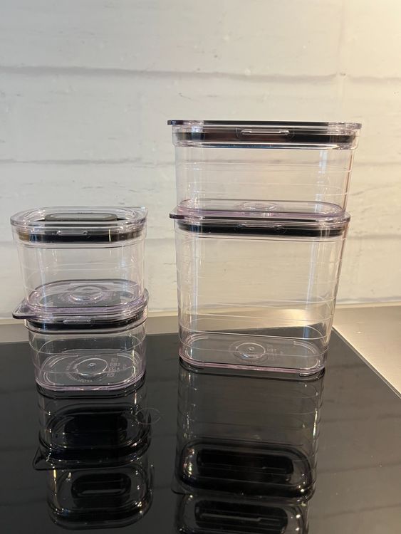 VAKUEN Frischhaltedosen Set - 7-teilig Luftdicht Mit Vakuumierer Mercury Color