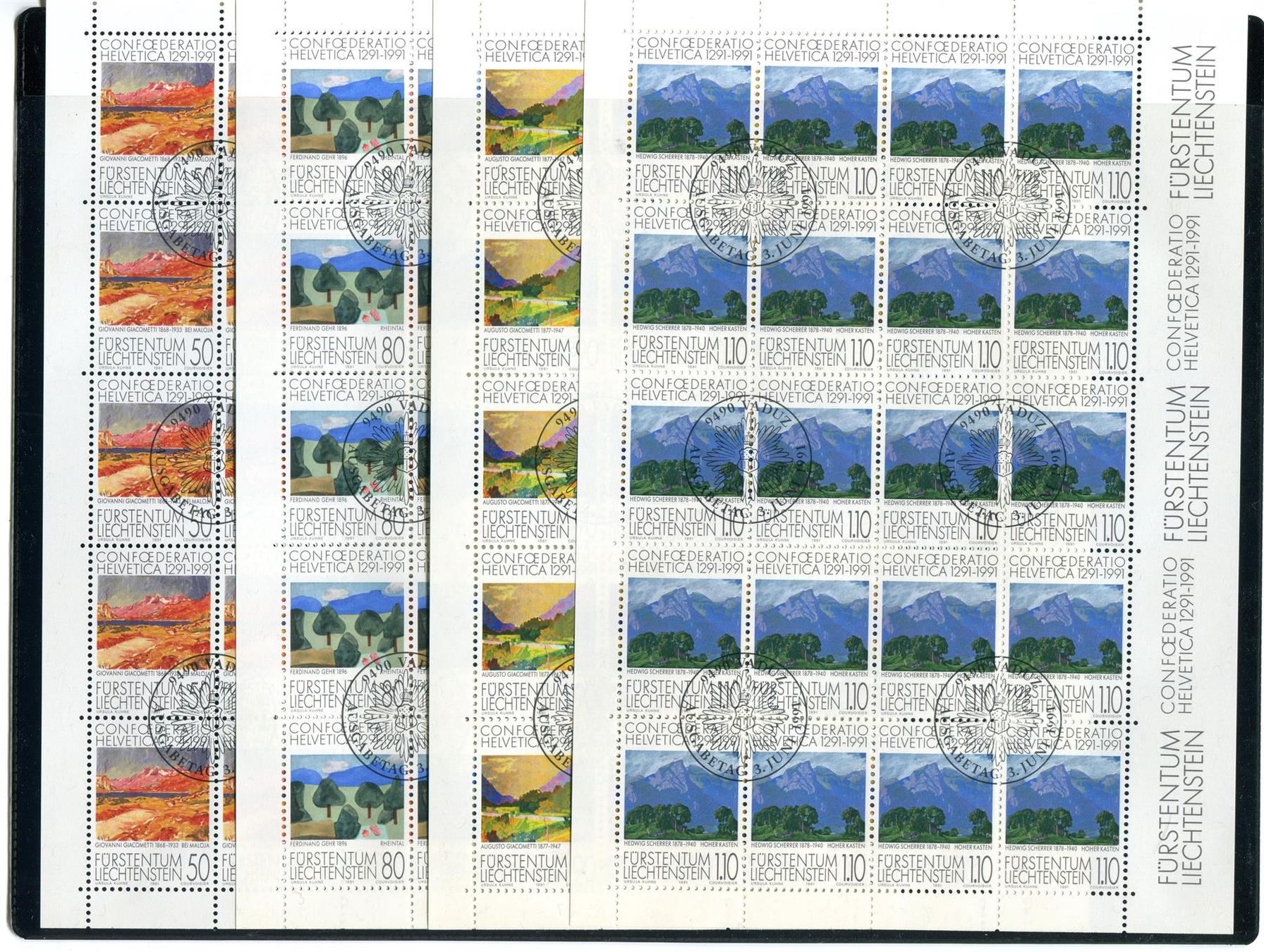 Tutti i francobolli: 1991 Hommage an CH Bogen ET + postfr. – Nuovo (secondo la descrizione) da Winterthur venduto da Kyoung