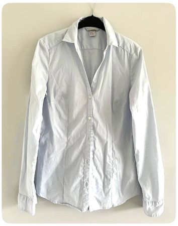 H&M Bluse hellblau Gr. 38 wenig getragen, Top Zustand!