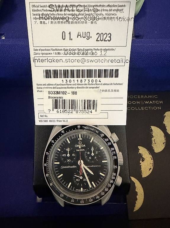 Swatch Orologi: Full set MoonSwatch  Omega × Swatch Bioceramic Speedmaster – Nuovo e nell'imballaggio originale da Müntschemier venduto da meh_g8bh 4