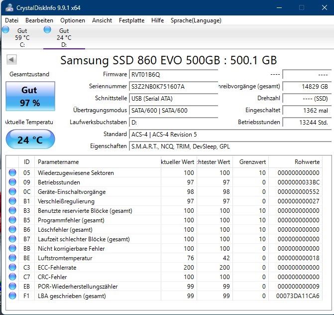 Samsung Dischi rigidi: SSD Hardisk 860 Evo – Usato da Langnau b. Reiden venduto da MacGuinness 1