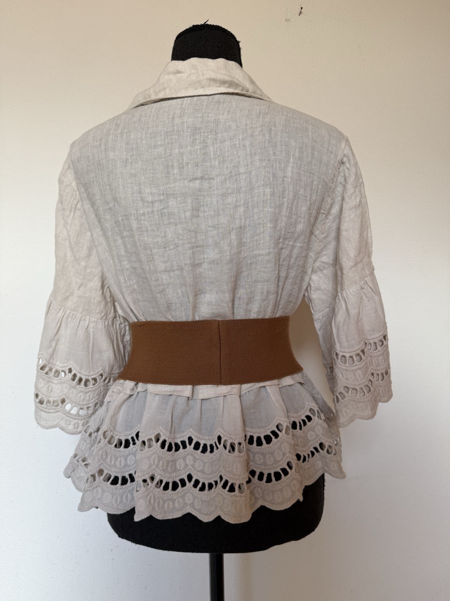 Camicette: Boho Leinenbluse / Blusenjacke aus Leinen – Nuovo (secondo la descrizione) da Sigriswil venduto da ck56 3