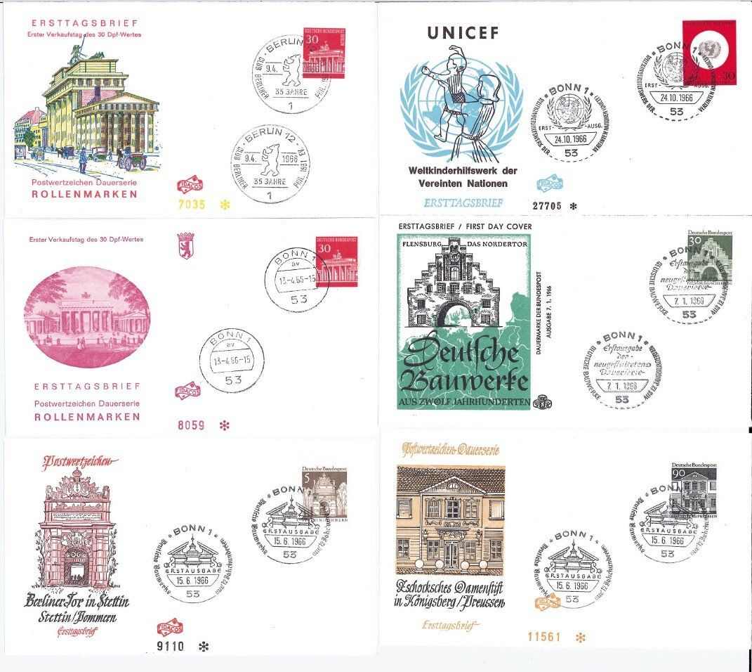 Alle Briefmarken: 29 Ersttagsbriefe BRD – Gebraucht aus Bellach von qsearch 3