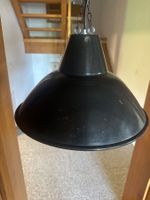Vintage Hängelampe Industrielampe Schwarz, emaille
