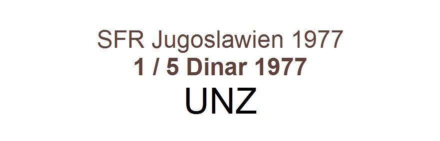 Tutti le monete: 1 / 5 Dinar 1977 UNZ – Usato da Flamatt venduto da samowarow 2