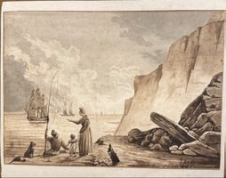 Pierre-Louis de la Rive (1753-1817) Antico dipinto firmato