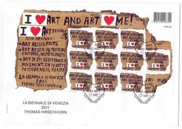 Feuillet sur lettre 1er jour Biennale de Venise