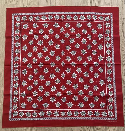 Klassisches Edellweiss Halstuch Bordeaux/Weinrot 78 x 78 cm