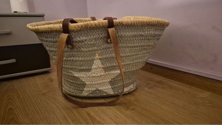 Korbtasche / Shopper mit Stern, ideal für den Sommer!