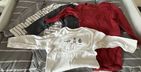 5 langarm Bodies Grösse 92