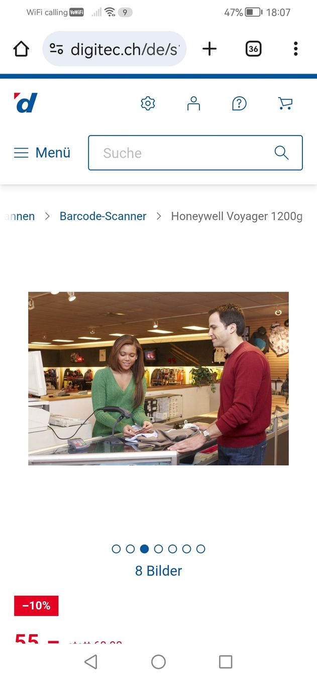 Honeywell Scanner: Scannzer mit Halterung Honeywell MS9540 – Usato da Pfäffikon ZH venduto da Gabriel64 1