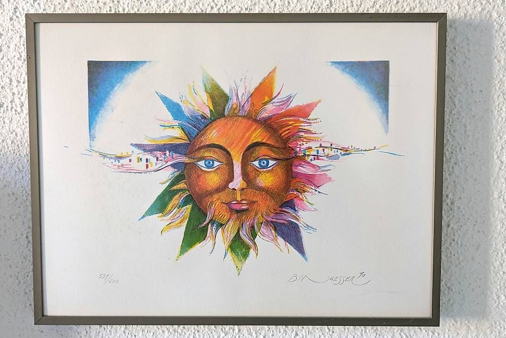 Grafiken & Lithographien: Originallithographie "Sonne - Lebenskraft der Natur". – Gebraucht aus Langnau am Albis von theeschners