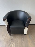 Sessel / Fauteuil Kuhfell-Look, Leder, Top Zustand!
