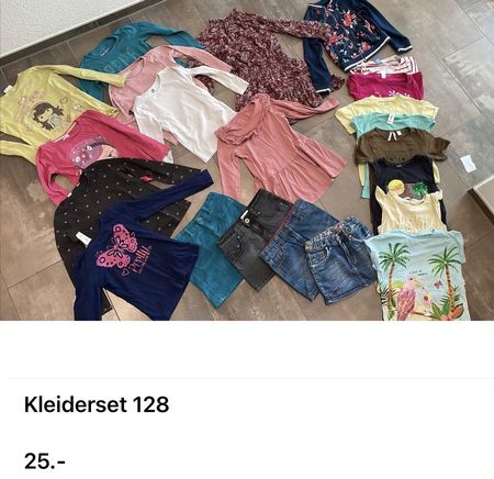 Kleiderpaket Mädchen Grösse 128 diverse Kleidungsstücke