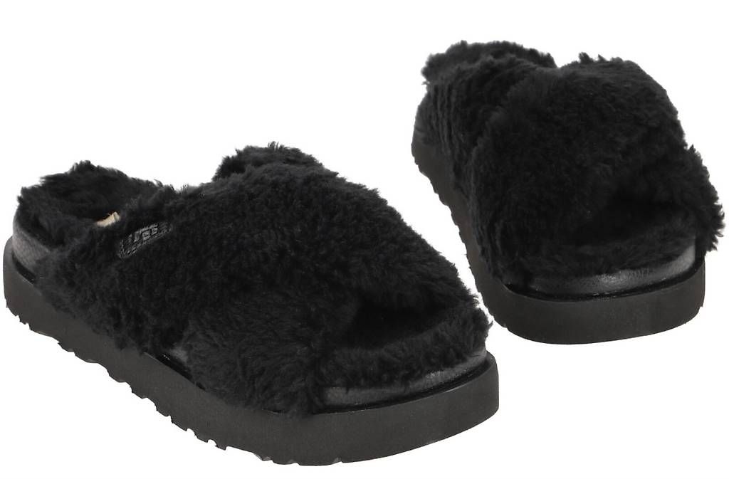 Damenschuhe: UGG FUZZ SUGAR CROSS SLIDE Gr. 39 – Gebraucht aus Stäfa von DearDarling