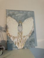 Angel Painting. Original artwork. With texture. 50x70