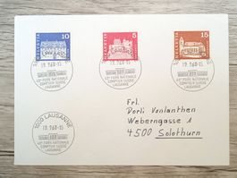 TR66 Enveloppe + Timbre Suisse 1968