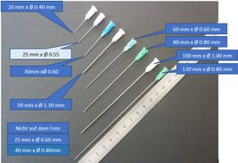 1x Nadel / Kanüle 25mm x ø 0.55 mm