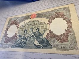 Banknoten BANCA D'ITALIA 5000 Lire 1947 guter Zustand