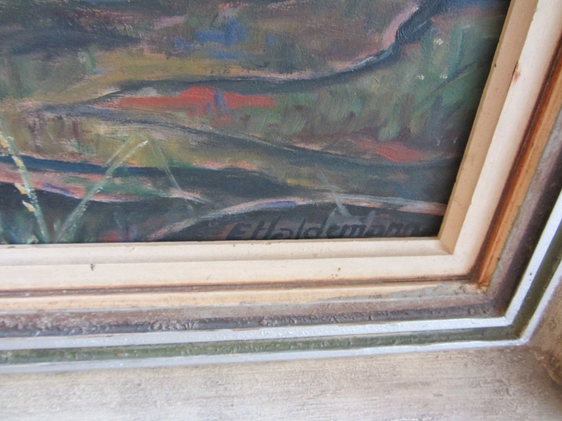 Tableaux: Gemälde ,,Mischwald mit Lichtung,, – D'occasion à Hölstein par niala06 3