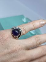 Vintage Silber Ring mit Amethyst Durchmesser 16mm 925 Silber